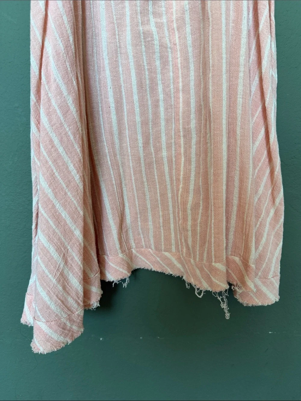 Free People Sleeveless Pink Striped Buttoned & Tie-Front Maxi Dress Size M